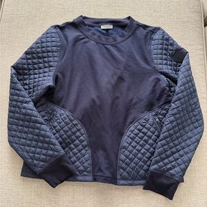 Talbots Navy Quilted Sweatshirt